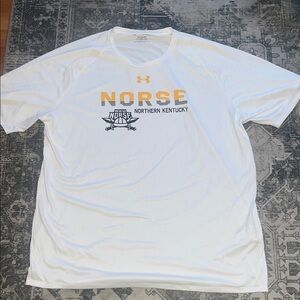Under Armour Men's White and Gold Northern Kentucky University Norse Tee size 3X